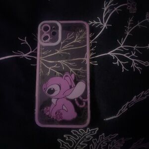 a pink stitch phone case For iphone 15-16